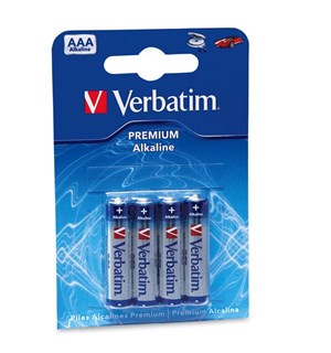 Batteri AAA 4-pack Verbatim Premium Trippel AAA batteri alkalisk 